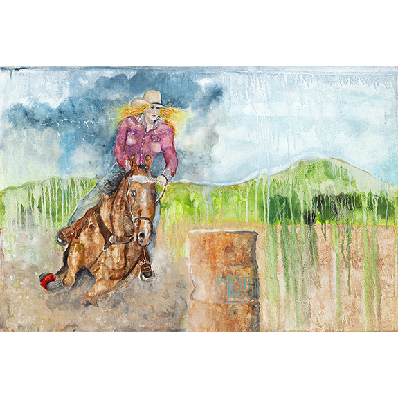 Cowgirl Proud - Cowgirl Attitude Oil Painting