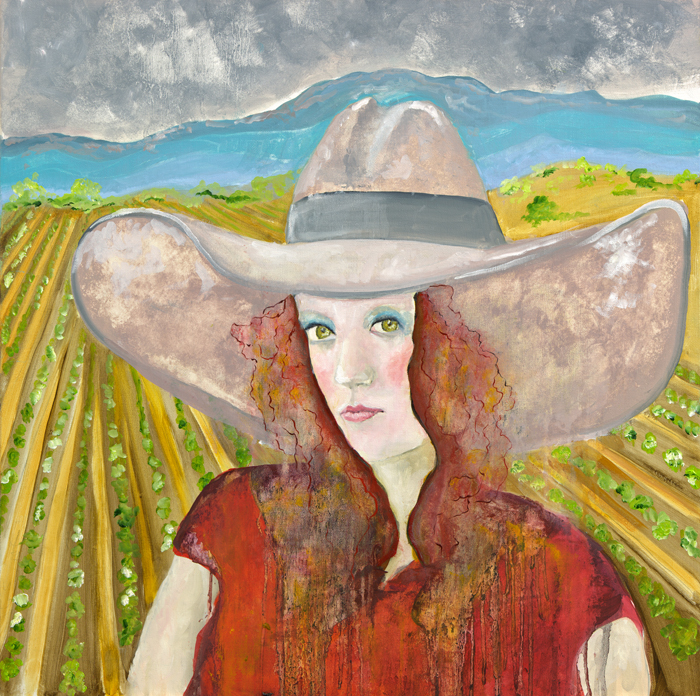 Chili Farmer - Cowgirl Attitude Oil Painting