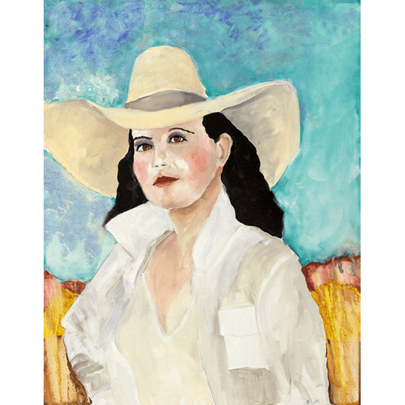 Cowgirl Proud - Cowgirl Attitude Oil Painting