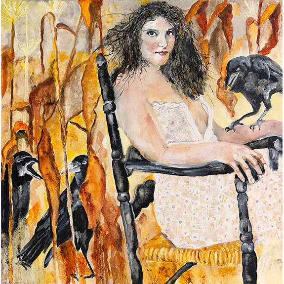 Gift for the Corn Queen  - Cowgirl Attitude Oil Painting