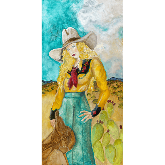 Have You Seen My Horse - Cowgirl Attitude Oil Painting
