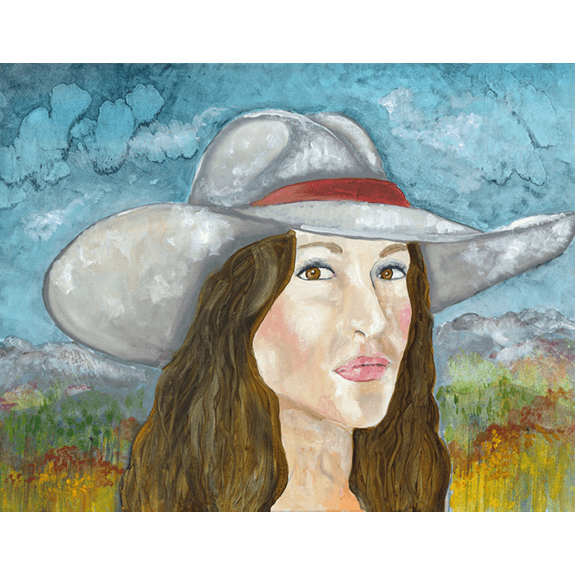 Stormy - Cowgirl Attitude Oil Painting