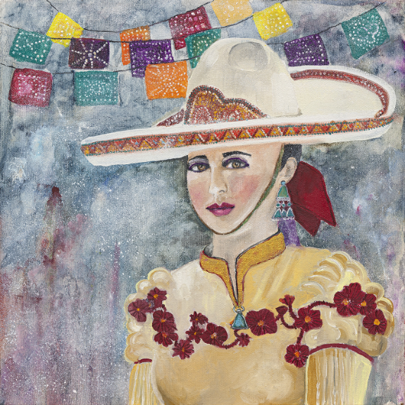 Fiesta Queen - Cowgirl Attitude Oil Painting