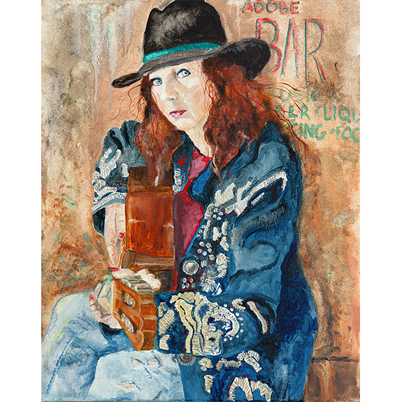 Looking for Nashville - Cowgirl Attitude Oil Painting