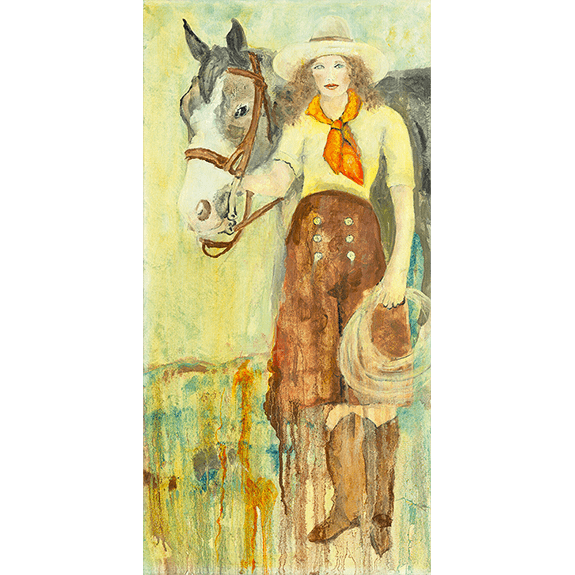 Ranch Hand - Cowgirl Attitude Oil Painting